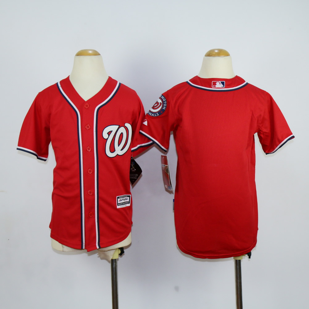 Youth Washington Nationals Blank Red MLB Jerseys->youth mlb jersey->Youth Jersey